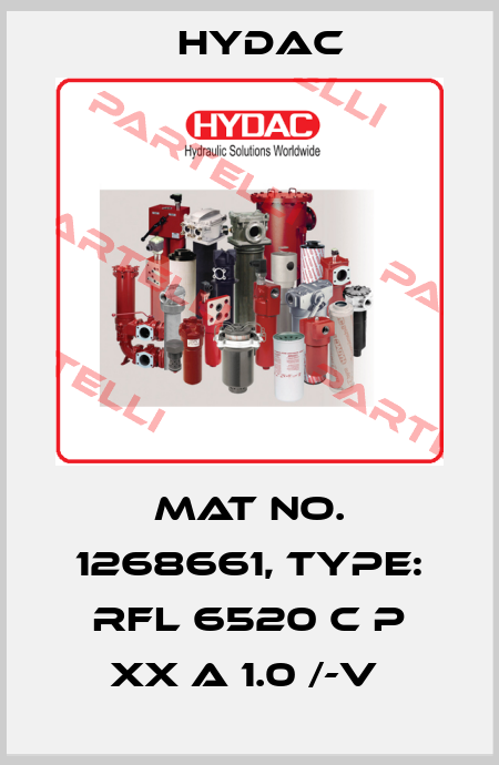 Mat No. 1268661, Type: RFL 6520 C P XX A 1.0 /-V  Hydac