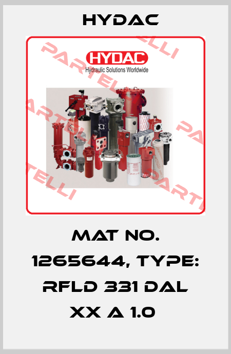Mat No. 1265644, Type: RFLD 331 DAL XX A 1.0  Hydac