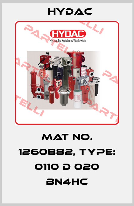 Mat No. 1260882, Type: 0110 D 020 BN4HC Hydac