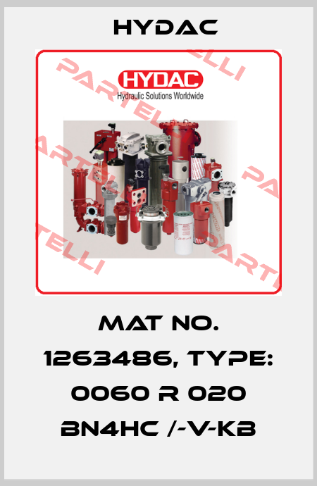 Mat No. 1263486, Type: 0060 R 020 BN4HC /-V-KB Hydac