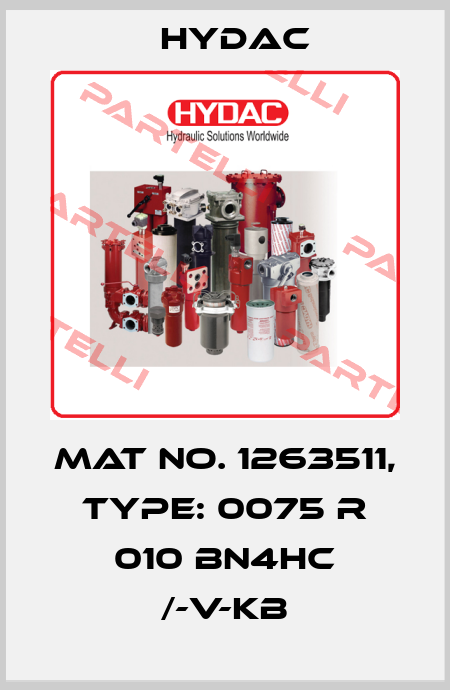 Mat No. 1263511, Type: 0075 R 010 BN4HC /-V-KB Hydac