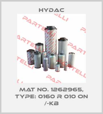 Mat No. 1262965, Type: 0160 R 010 ON /-KB Hydac