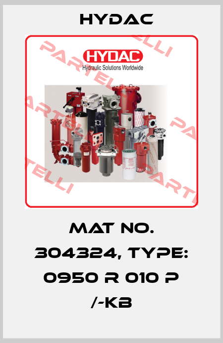 Mat No. 304324, Type: 0950 R 010 P /-KB Hydac