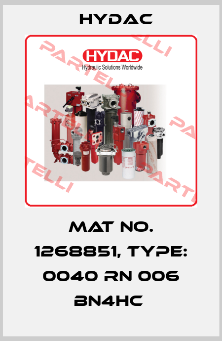 Mat No. 1268851, Type: 0040 RN 006 BN4HC  Hydac