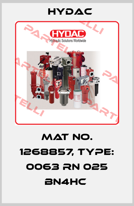 Mat No. 1268857, Type: 0063 RN 025 BN4HC  Hydac