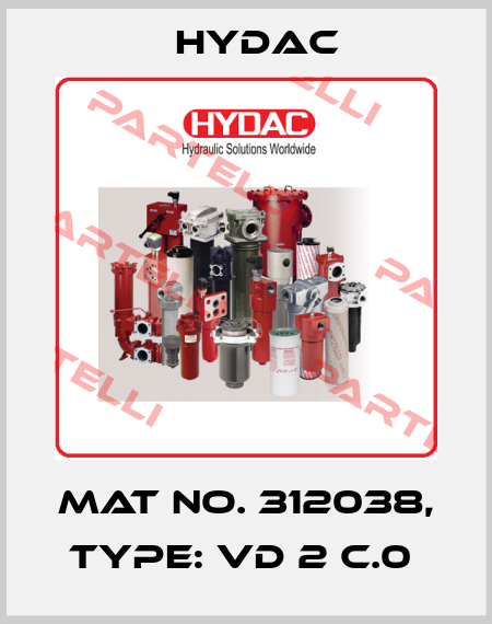 Mat No. 312038, Type: VD 2 C.0  Hydac