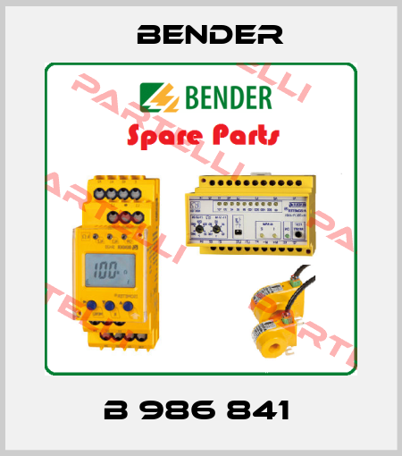 B 986 841  Bender