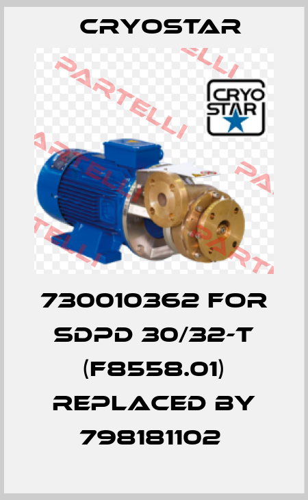 730010362 for SDPD 30/32-T (F8558.01) replaced by 798181102  CryoStar