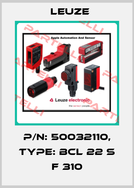 p/n: 50032110, Type: BCL 22 S F 310 Leuze