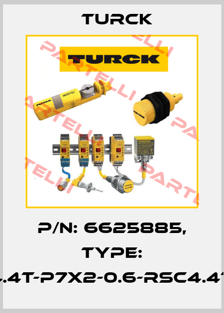 p/n: 6625885, Type: RKC4.4T-P7X2-0.6-RSC4.4T/TXL Turck