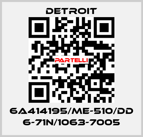6A414195/ME-510/DD 6-71N/1063-7005 Detroit