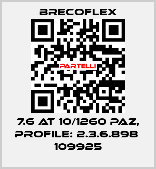 7.6 AT 10/1260 PAZ, PROFILE: 2.3.6.898  109925 Brecoflex