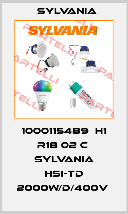1000115489  H1 R18 02 C  SYLVANIA HSI-TD 2000W/D/400V  Sylvania