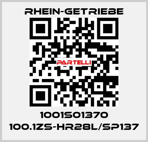 1001S01370 100.1ZS-HR28L/SP137 Rhein-Getriebe