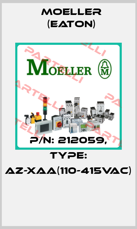 P/N: 212059, Type: AZ-XAA(110-415VAC)  Moeller (Eaton)