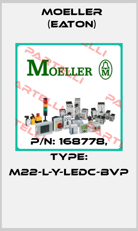 P/N: 168778, Type: M22-L-Y-LEDC-BVP  Moeller (Eaton)