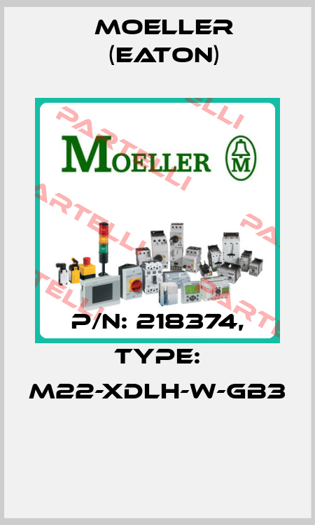P/N: 218374, Type: M22-XDLH-W-GB3  Moeller (Eaton)