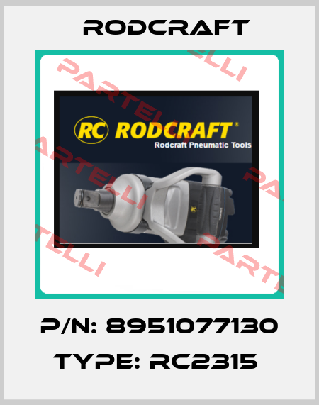 P/N: 8951077130 Type: RC2315  Rodcraft