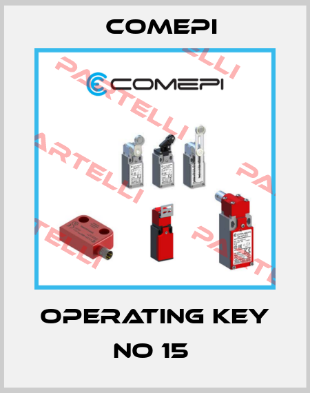 operating key No 15  Comepi