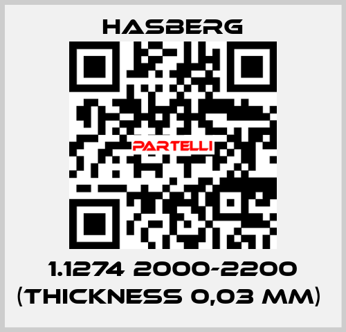 1.1274 2000-2200 (thickness 0,03 mm)  Hasberg