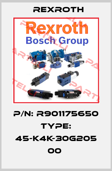 P/N: R901175650 Type: 45-K4K-30G205 00  Rexroth