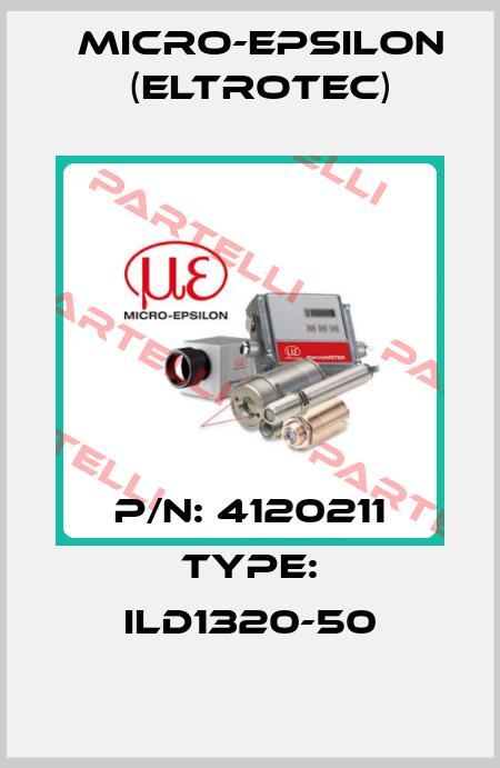 P/N: 4120211 Type: ILD1320-50 Micro-Epsilon (Eltrotec)