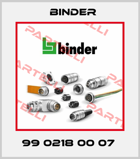 99 0218 00 07  Binder