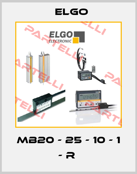 MB20 - 25 - 10 - 1 - R  Elgo