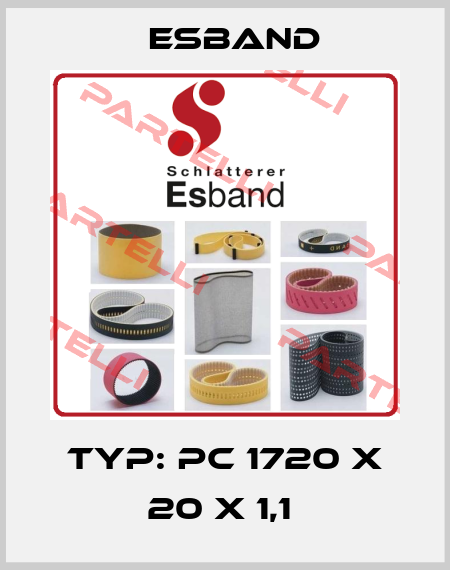 Typ: PC 1720 X 20 X 1,1  Esband
