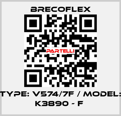 Type: V574/7F / Model: K3890 - F  Brecoflex