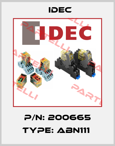 P/N: 200665 Type: ABN111  Idec