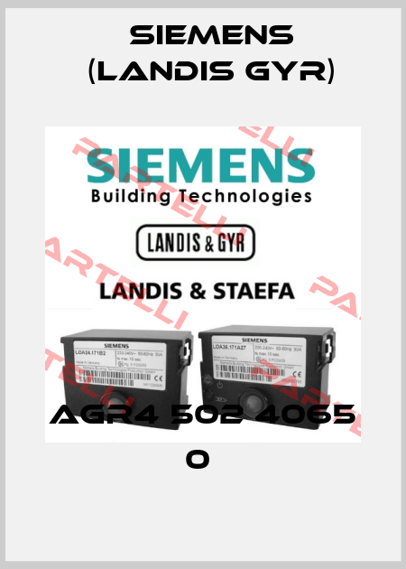 AGR4 502 4065 0  Siemens (Landis Gyr)