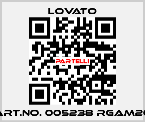 ART.NO. 005238 RGAM20  Lovato