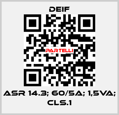 ASR 14.3; 60/5A; 1,5VA; CLS.1  Deif