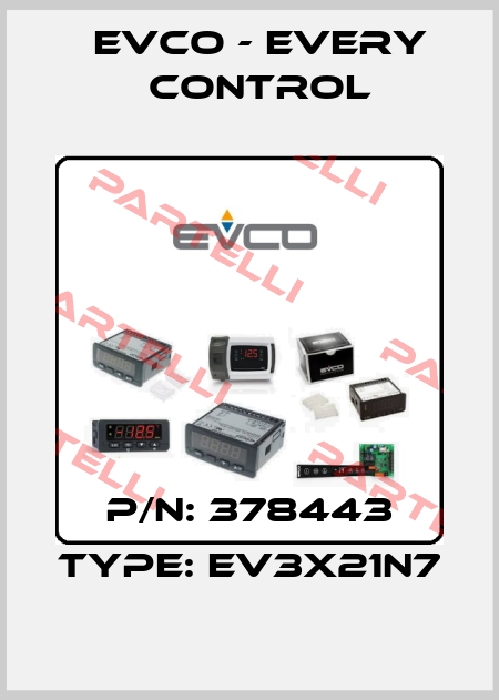 P/N: 378443 Type: EV3X21N7 EVCO - Every Control