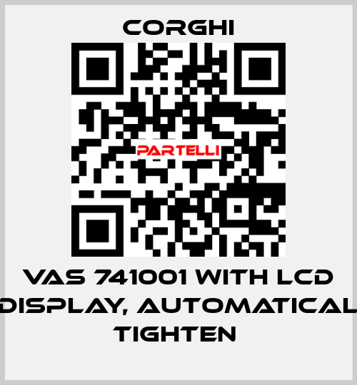 VAS 741001 with LCD display, automatical tighten  Corghi