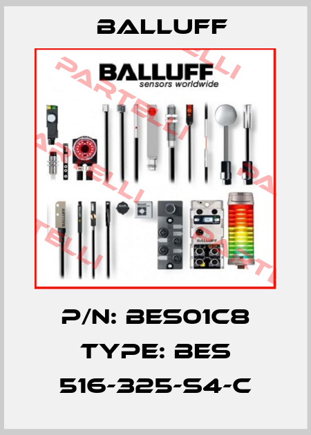 P/N: BES01C8 Type: BES 516-325-S4-C Balluff