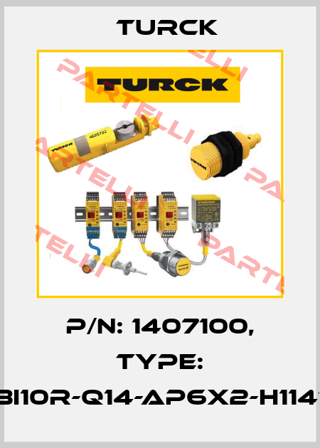 p/n: 1407100, Type: BI10R-Q14-AP6X2-H1141 Turck