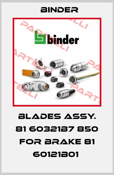 BLADES ASSY. 81 60321B7 850 FOR BRAKE 81 60121B01  Binder