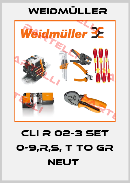CLI R 02-3 SET 0-9,R,S, T TO GR NEUT  Weidmüller