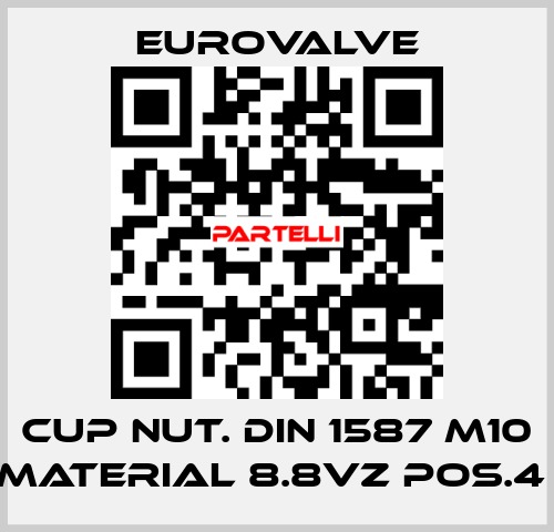 CUP NUT. DIN 1587 M10 MATERIAL 8.8VZ POS.4  Eurovalve