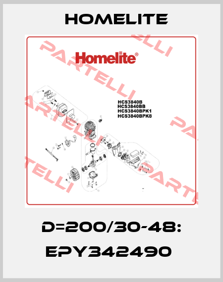 D=200/30-48: EPY342490  Homelite