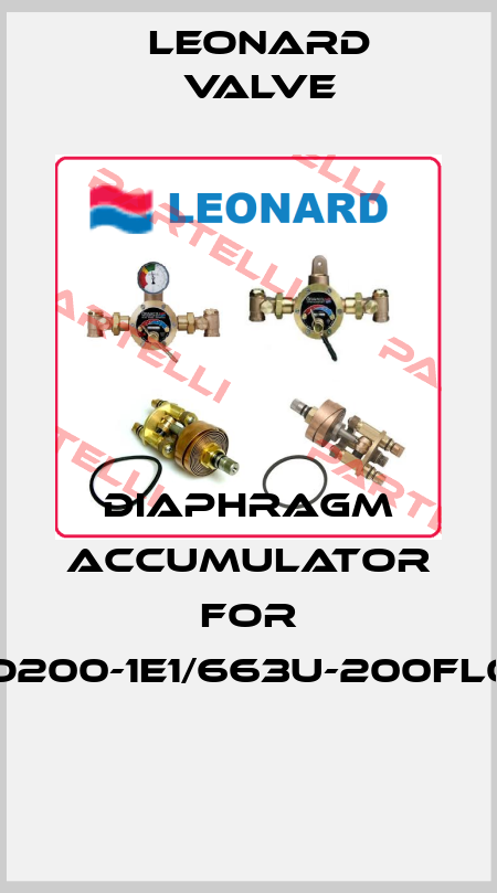 DIAPHRAGM ACCUMULATOR FOR SBO200-1E1/663U-200FL085  LEONARD VALVE