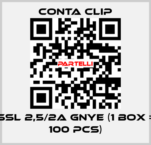 SSL 2,5/2A GNYE (1 box = 100 pcs) Conta Clip