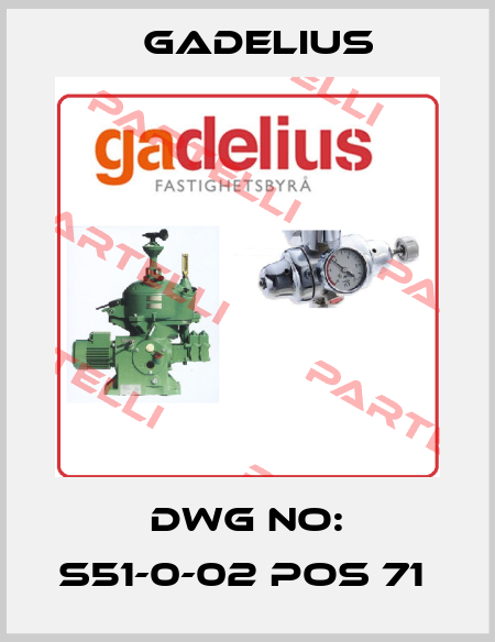 DWG NO: S51-0-02 POS 71  Gadelius