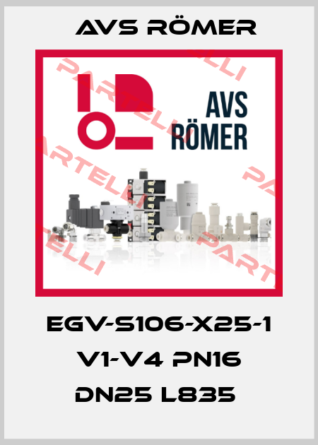 EGV-S106-X25-1 V1-V4 PN16 DN25 L835  Avs Römer