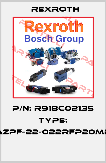 P/N: R918C02135 Type: AZPF-22-022RFP20MB  Rexroth