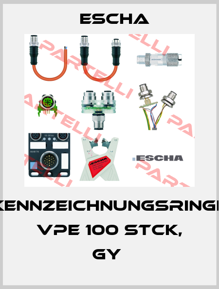 Kennzeichnungsringe VPE 100 Stck, GY  Escha