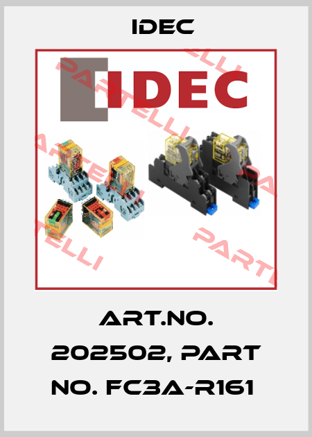 Art.No. 202502, Part No. FC3A-R161  Idec