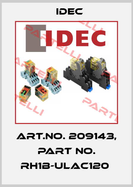 Art.No. 209143, Part No. RH1B-ULAC120  Idec